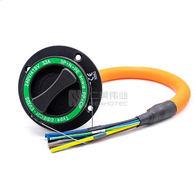 IEC AC 16A Socket Single Phase Connector with 0.5 Meters Cable