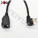  RJ45 Cat5e CAT6 Extension Cable, Left Angle to Female RJ45 Extension Cord