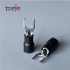  Crimp Terminals Spade Fork Type for Wire 2.5-4mm Black Copper Lug