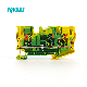 One-in-Two-out Spring in-Line PT6twin-PE Yellow-Green Grounding Terminal