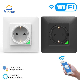 WiFi De EU Smart Socket Removable Detachable From Wall Plate White Black Remote Control