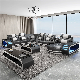 Modern Home Furniture Functional Leather Sofa Set with USB/Bluetooth Speaker/Wireless Charging