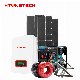 Htonetech 700W Monocrystalline Solar Panel Manufacturing 3 Phase Hybrid Inverter China 10kVA Solar Power System with Emergency Stop Diesel Generator