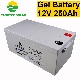  Free Maintaince Gel Deep Cycle 12V 250ah Rechargeable Battery for Solar System Inverter UPS Telecom