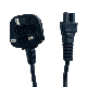 Wholesale IEC C14 to C13 Computer Power Extension Cables UK 3 Pin Plug Pure Copper Power Cord