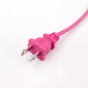 Wholesale 125V 5A 13A 15A 2 Pin America Cable Pink Extension Cables NEMA 1-15p AC Plug Power Cord