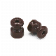  18*23mm Vintage Ceramic Brown Cable Clamp Insulator for Low Voltage Power Transmission