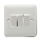  UK Standard Switch Sokcet Bakelite Plate 3gang 1way Electric Switch
