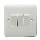 UK Standard Switch Sokcet Bakelite Plate 3gang 1way Electric Switch
