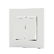 Wholesale Europe Standard White Color PC Plate Light Electric Switches 250V Electrical 2 Gang Wall Push Button Switch