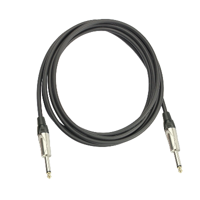 Instrument Coaxial Cable with 1/4" Mono Straight to 1/4" Mono Plug