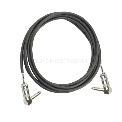 6.35mm 1/4" Male to Male Elbow Connector Guitar Coaxial Cable (FGC23)