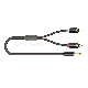 Copper Wire RCA Cable 2RCA Plug to 3.5mm Plug Male (FYC18)