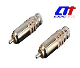 Hi-Fi Audio RCA Connector Plug Aluminum Gold