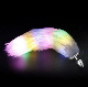  Removable LED Lights Stainless Steel Glow-in-The-Dark Animal Fox Tail Anal Plugs