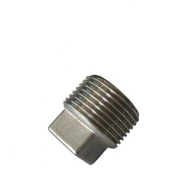 Stainless Steel Square Plug, External Thread Square Plug, Domestic Water Heating Pipe Fittings
