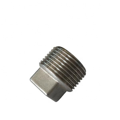 Stainless Steel Square Plug, External Thread Square Plug, Domestic Water Heating Pipe Fittings