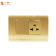 118m Golden PC Plate Electrical Wall Switch and Socket for Home Factory Price