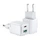 Joyroom Jr-Qp303 Pd+QC3.0 30W Mini 2 Ports Travel Wall Charger EU Plug Fast Charging Power Adapter