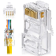 8p8c Feed Through Connector Shielded RJ45 UTP Plug for CAT6