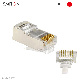 Gold Plated CAT6 8p8c Pass Through RJ45 Shielded Connector Modular Plug