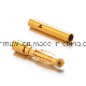 CNC Machining Brass 2mm Gold-Plated Bullet Banana Plug for RC Model