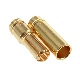  Customized CNC Machined Copper Gold Plated Connectors Male/Female Banana Plug