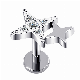 Eternal Metal ASTM F136 Titanium Double Stars Threaded Top Labret Piercing Jewelry