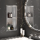  Bathroom Shower Niche Stainless Steel Double Brushed Nickel Shelf