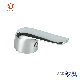 Modern Brass Stainless Steel Zinc Alloy Faucet Handle / Silver Color Round Type 2 Water Tap Mixer Handle