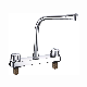  ABS Kitchen Plastic Faucet Mixer with Two Handle (JY-1026) with Chrome Finish