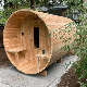 8kw Barrel Sauna Crafted From Imported Timber Moisture-Proof and Anti-Corrosion