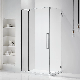 Hotaqi Stretchable Hinge Shower Door with Big Ajustable Range Bathroom Shower Enclosure