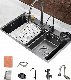  Nano Black Stainless Steel Kitchen Sink Rainfall Waterfall Faucet China Factory