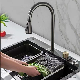 Ortonbath Waterfall Wash Multi-Function 304 Stainless Steel Large Kitchen Sink Workstation with Pull Down Cascade Rainfall Kitchen Faucet Sink Mixer