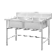 Freestanding Rectangle Stainless Steel Commercial Sink for School Cafeteria