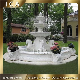 Outdoor Garden Fountain Marble Layer Water Fountain Stone Fountain with Horse