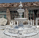 Beautiful Outdoor Garden 3 Tiers Hand Carved Natural White Stone Marble Water Fountain