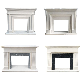  Marble Fireplace Mantel Modern Design for Living Room