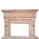  Italian Style Carved Royal Large Antique Fancy White Marble Fireplace Mantel