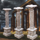  Marble Column Pedestal with Antique Treatment