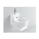 New Arrival Cupc CE Sink Counter Top White Modern Bathroom Vanity Sink Wash Ceramic Hand Round Washbasin Wih Wall Holder manufacturer