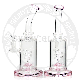 12′ ′ Pink Crystal Glass Helix Perc Straight for Hookah Glass Smoking Pipe Tobacco Pipe