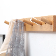 Bedroom Wooden Rack Wall Mounted Space-Saving Hook Rack with 4 Retractable Hook manufacturer