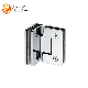  Straight Edge 90degrees Double Opening Bathroom Glass Clamp Shower Hinge