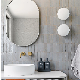  Rectangular Shape Floor Standing Full Length Round Metal Bathroom Framed Wall Mirror