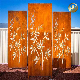  Uniqe Customized Corten Steel Decorative Rusty Screen/ Laser Cut Fence Panel