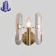  Traditional Brass Clear Glass Candle-Style Wall Sconce Light for Home Hotel Restaurant (8897-1)