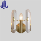 Traditional Brass Clear Glass Candle-Style Wall Sconce Light for Home Hotel Restaurant (8897-1)