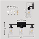 E26 Triple Bulbs Industrial American Retro Lamp Vintage Glass Wall Lamps Mirror Wall Light Lamp Lights for Bedside